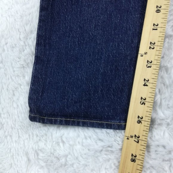Gap Womens Jeans Cheeky Straight High Rise Blue Denim Dark Indigo Button Fly 29 - Picture 9 of 13